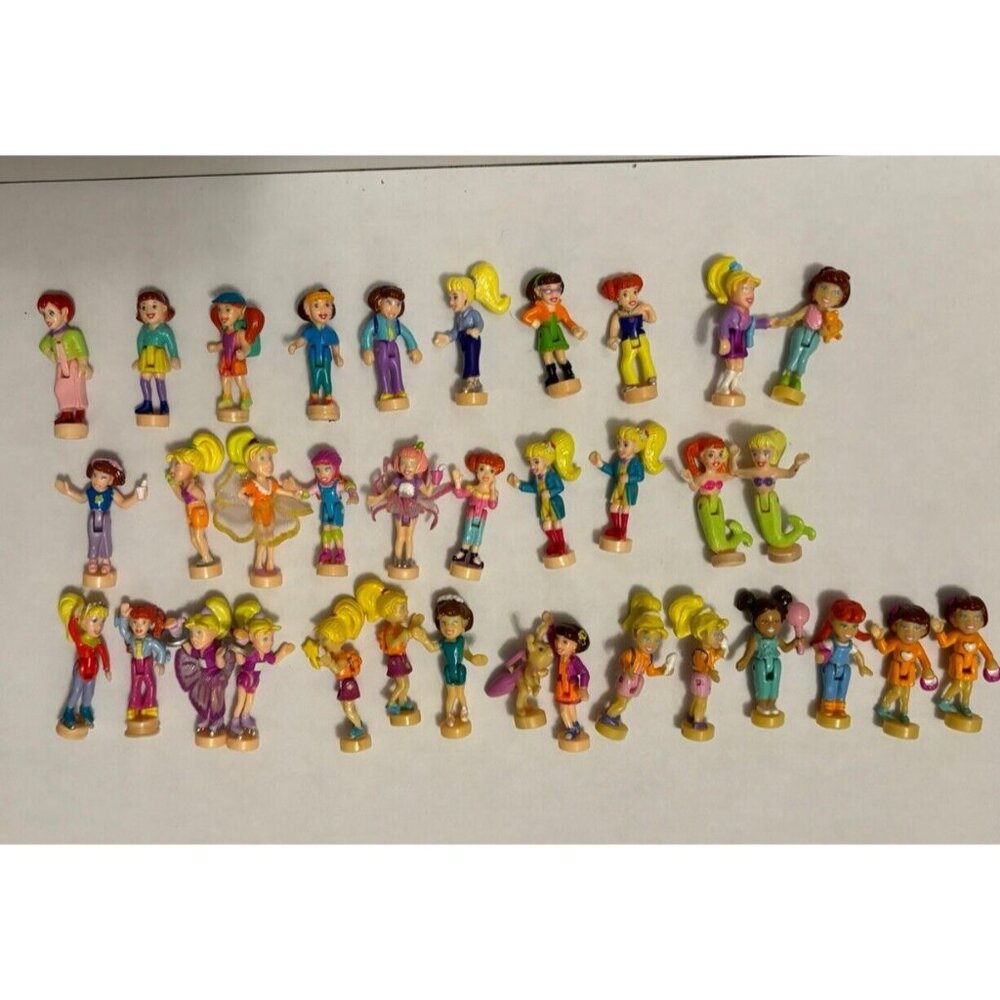 Vintage Late 90s early 2000s Polly Pocket Figures, lot Of 35